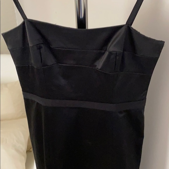 Theory black satin evening gown Sz 10. - Picture 2 of 7